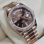 Rolex Chocolate Diamond Watch - Rolex Day-Date Chocolate Dial