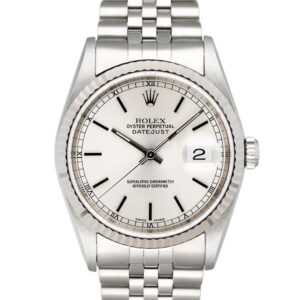 Rolex Datejust Silver Stick Dial stainless - Rolex Datejust Silver